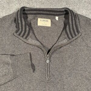 LINKSOUL Cotton Cashmere 1/4 Zip Pullover Golf Sweater Mens Medium Stretch Fit